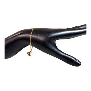 HCT Harcourt Italy Vintage 925 Sterling Gold Vermeil Box Chain Bracelet 7"